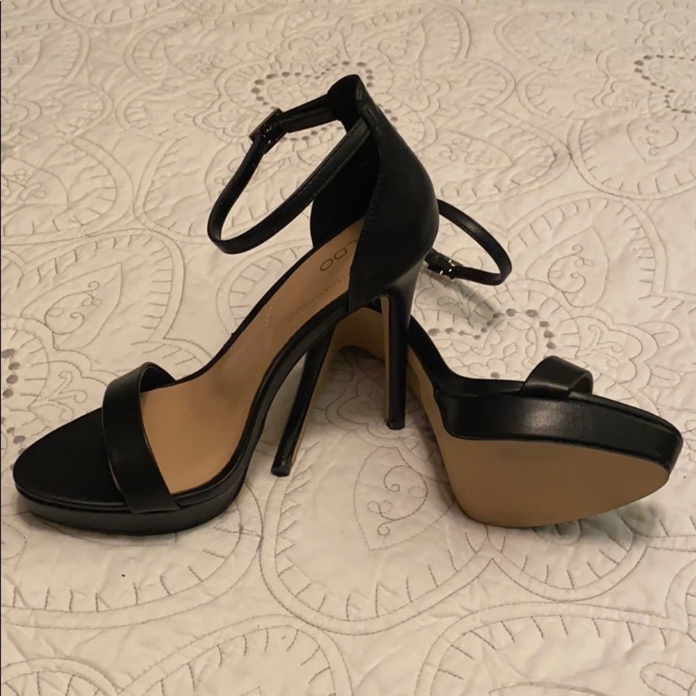 Black Aldo Strap High Heel